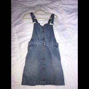 Button-up overall dress
